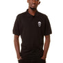 Mens Essential Chest Skull Black Polo